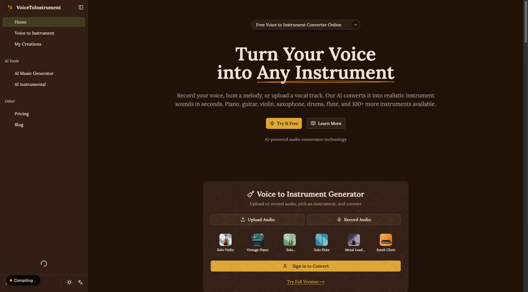 Voice To Instrument screenshot 1